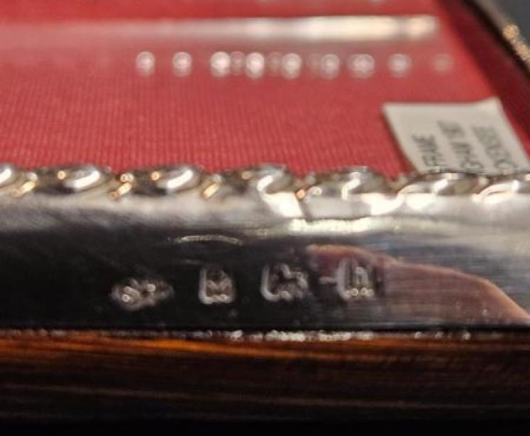 Edwardian Silver Photo Frame With Crest - Image 3