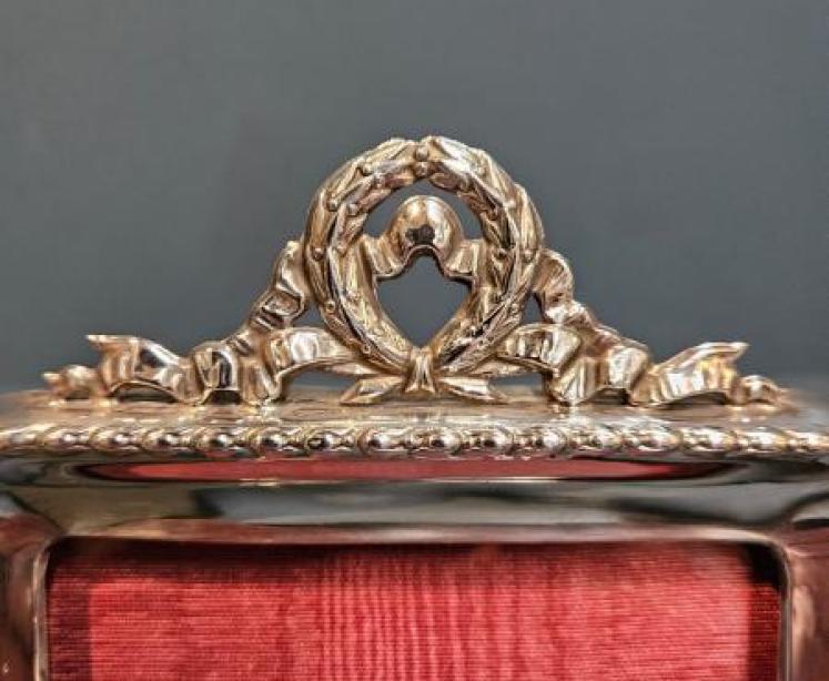 Edwardian Silver Photo Frame With Crest - Image 5