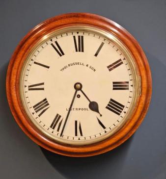 Victorian Walnut Fusee Dial Clock