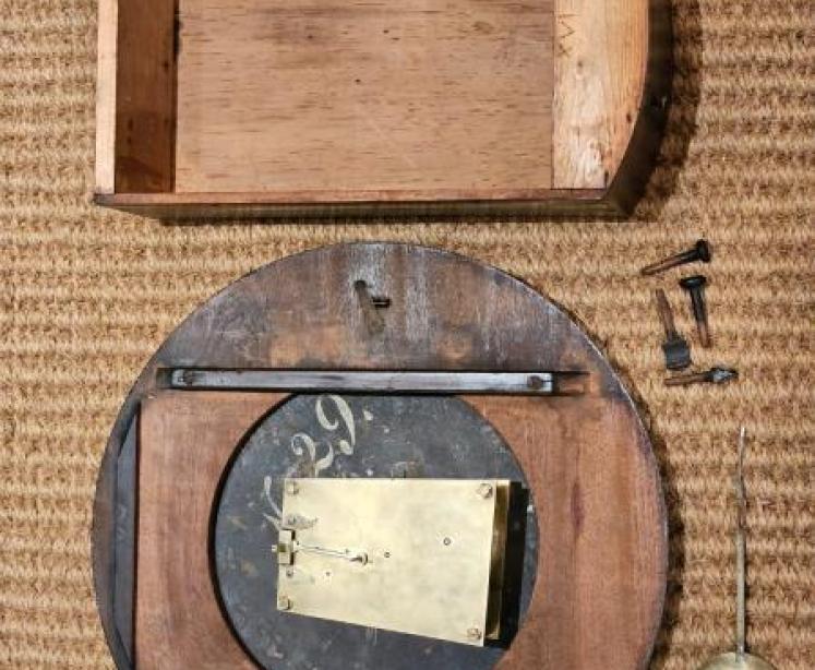 Victorian Walnut Fusee Dial Clock - Image 3