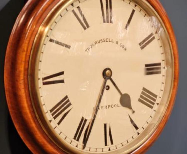 Victorian Walnut Fusee Dial Clock - Image 5