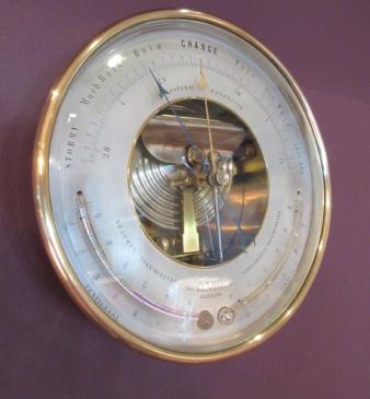 Large Victorian Twin Thermometer Marine Barometer