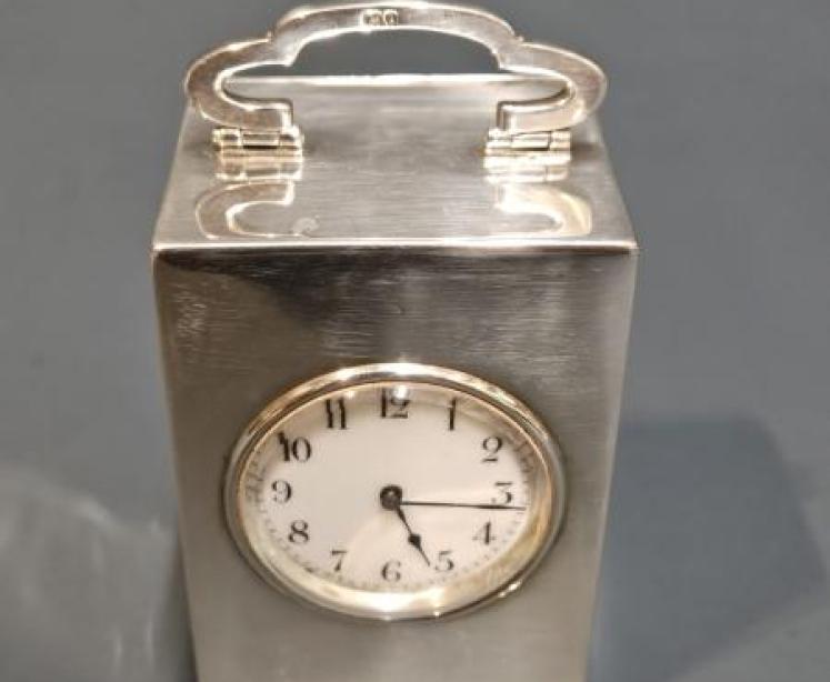 Immaculate Edwardian Silver Carriage Clock - Image 4