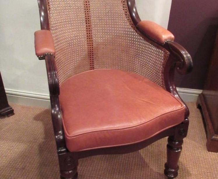 Fine Regency Period Bergere Library Armchair - Image 1
