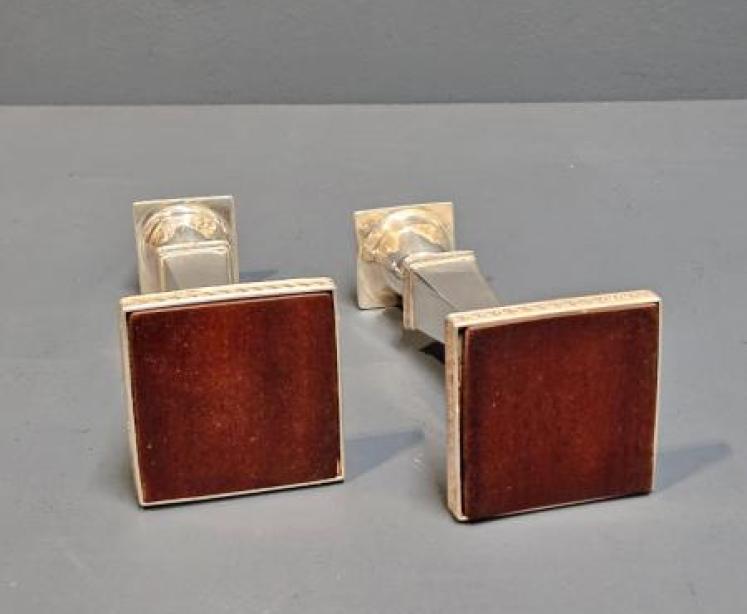 Pair of George V Period Walker & Hall Silver Candlesticks - Image 2