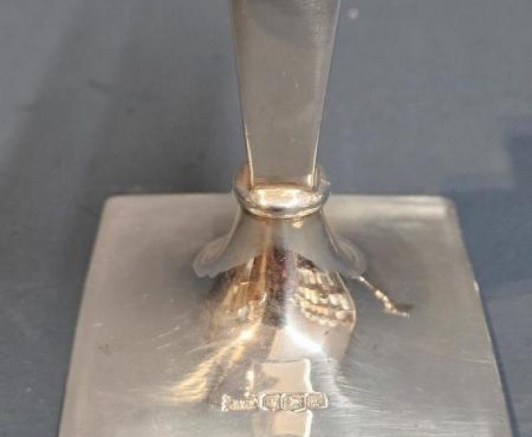 Pair of George V Period Walker & Hall Silver Candlesticks - Image 3