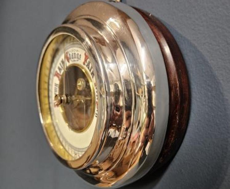 Edwardian Silver and Mahogany Cased Barometer - Image 5