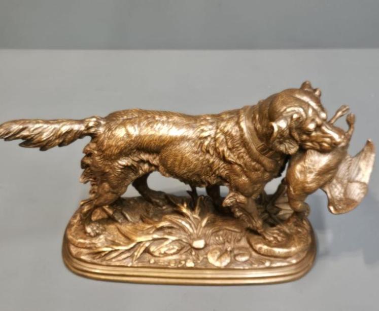 Superb Bronze of a Retriever Paul Edouard Delabrierre - Image 4
