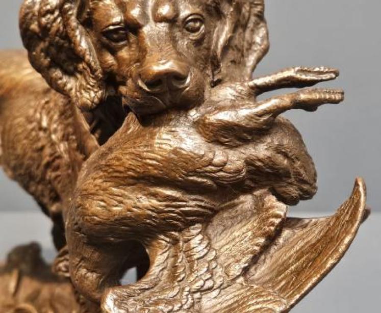 Superb Bronze of a Retriever Paul Edouard Delabrierre - Image 5