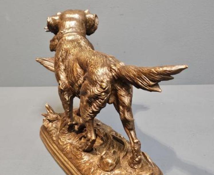 Superb Bronze of a Retriever Paul Edouard Delabrierre - Image 6