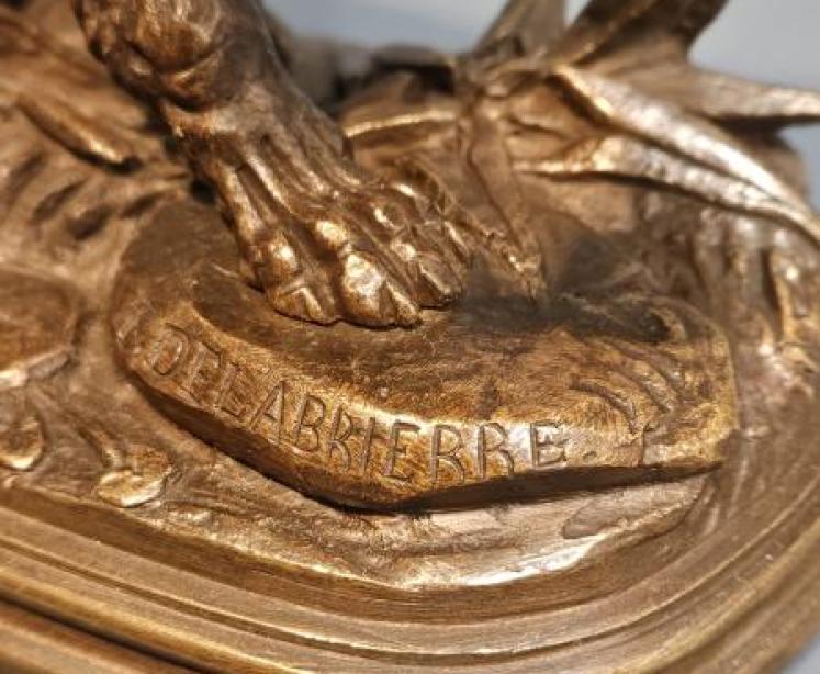 Superb Bronze of a Retriever Paul Edouard Delabrierre - Image 7