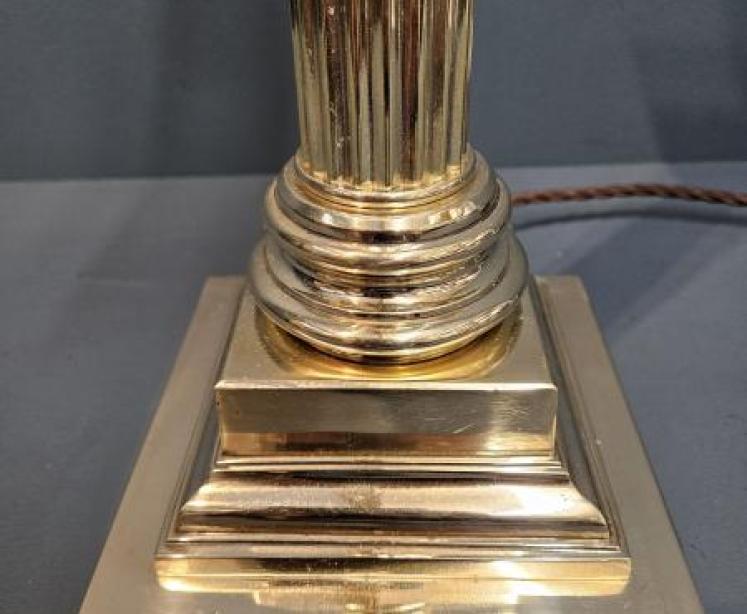 Edwardian Reeded Column Table Lamp by Hinks - Image 6