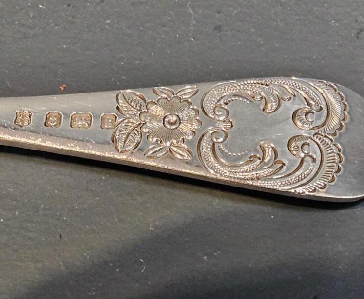 Pair of Edwardian Silver Berry Spoons - Image 3