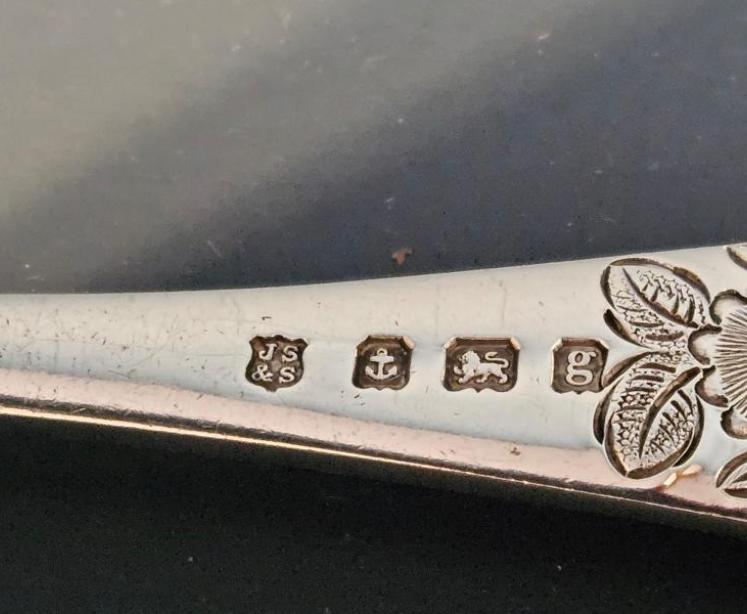 Pair of Edwardian Silver Berry Spoons - Image 4