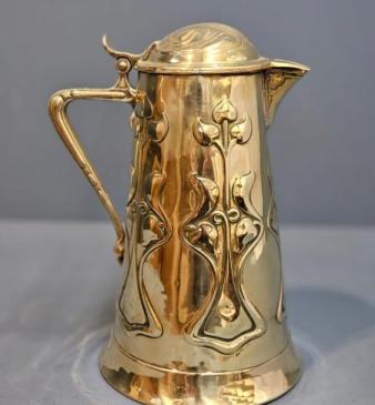 Art Nouveau Brass Jug