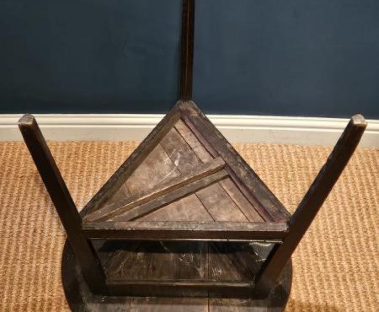 George III Oak Cricket Table - Image 2