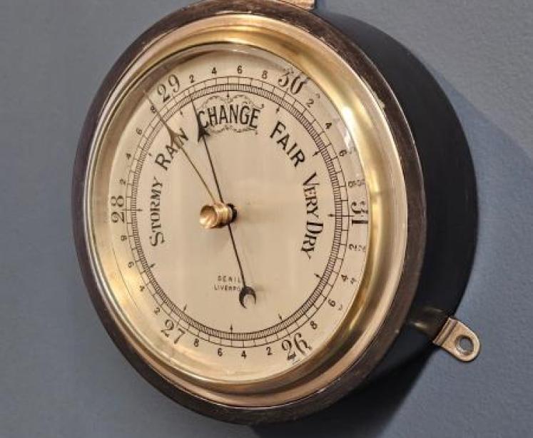 Victorian Steel Cased Fisherman's Marine Barometer - Image 5