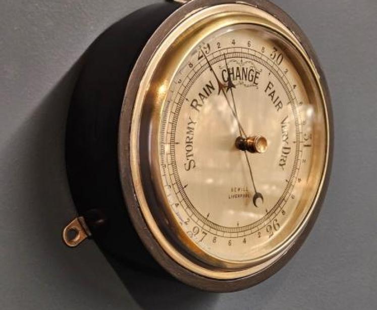 Victorian Steel Cased Fisherman's Marine Barometer - Image 7