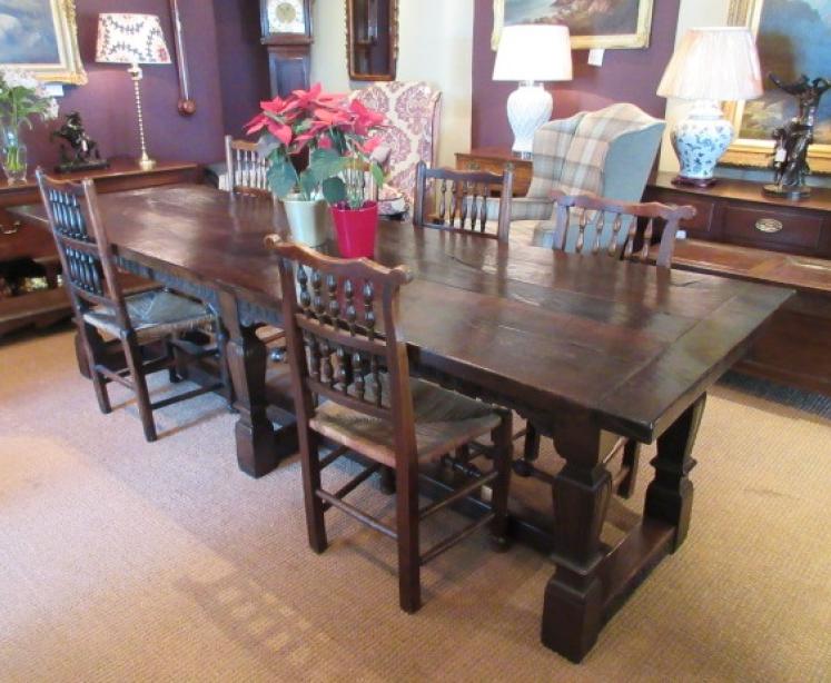 Stunning Large Early 18th Century Oak Refectory Table - Image 2