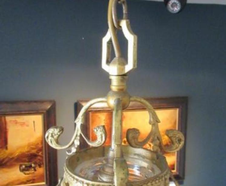 Edwardian Crystal Cut Glass Hall Lantern - Image 5