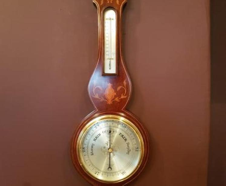 Top Qualiy Victorian Inlaid London Banjo Barometer - Image 1
