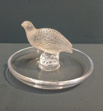 Lalique Opalescent Bird Ring Tray