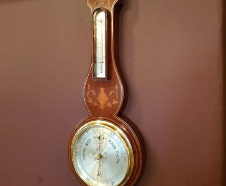 Top Qualiy Victorian Inlaid London Banjo Barometer - Image 3