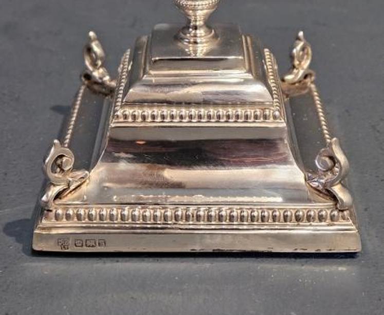 Edwardian Silver Inkwell  - Image 1