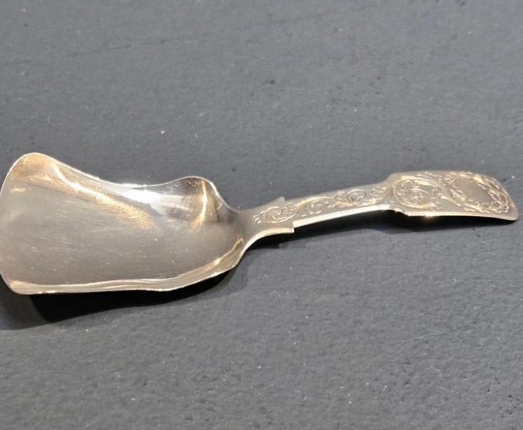 Early Victorian Silver Caddy Spoon - Image 1