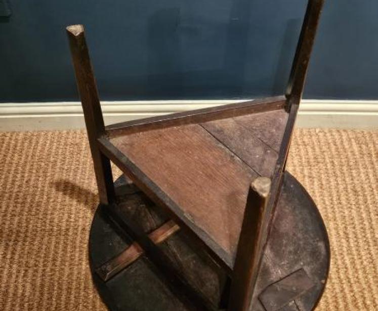 George III Oak Cricket Table - Image 3