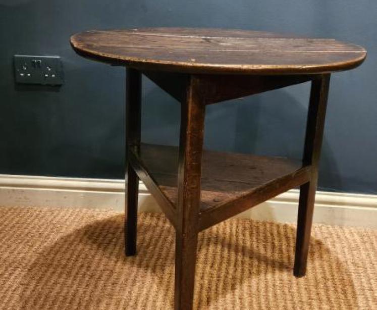 George III Oak Cricket Table - Image 5