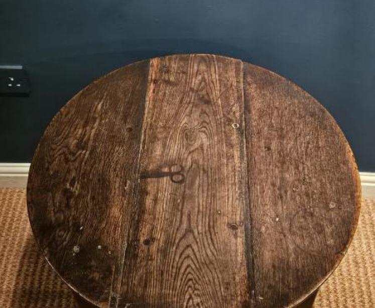 George III Oak Cricket Table - Image 6