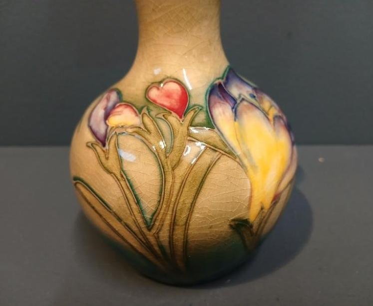 Moorcroft Freesia on Green Ground Vase - Image 2