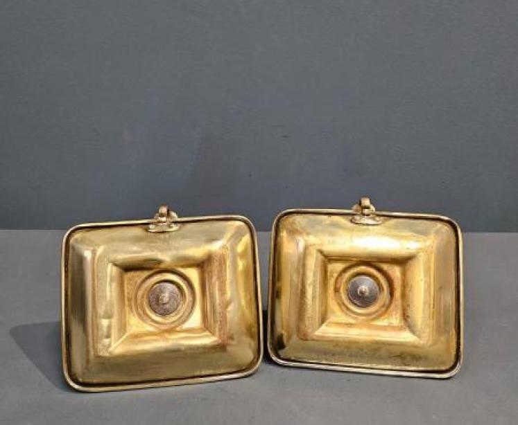 Pair of Victorian Brass Chamber Sticks - Image 2