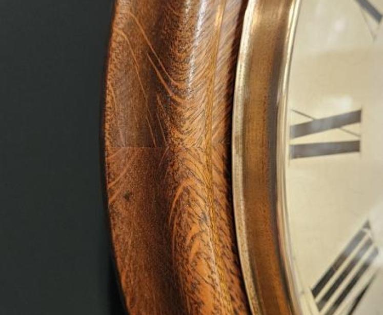 Victorian Oak Cased Single Fusee Dial Clock - Image 6