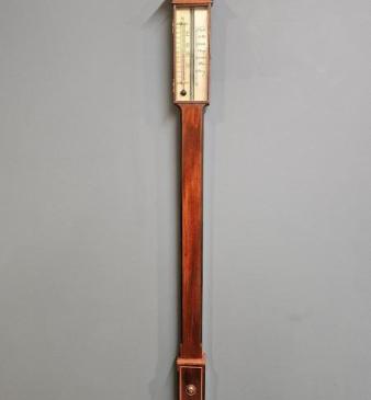 Late Victorian Mahogany Stick Barometer