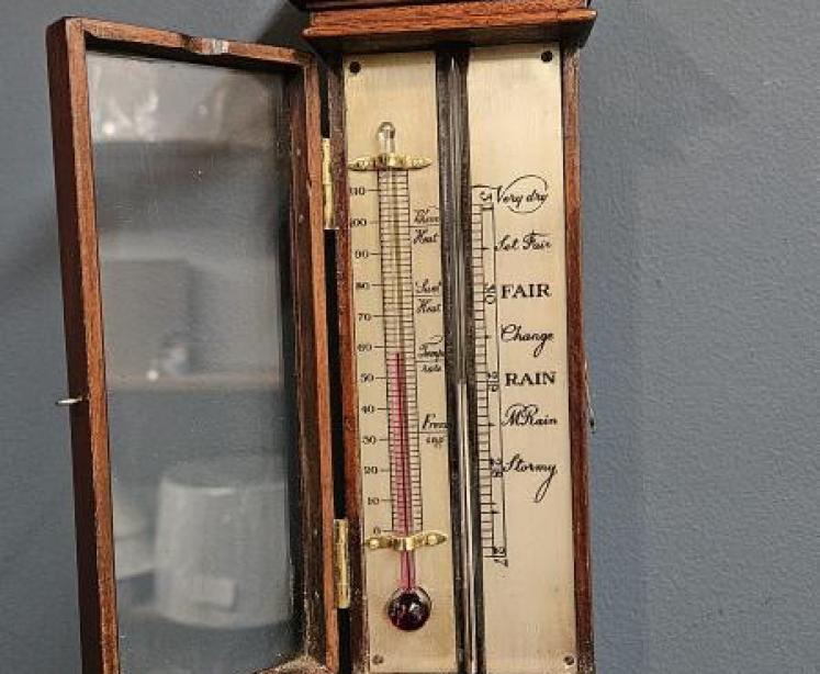 Late Victorian Mahogany Stick Barometer - Image 3