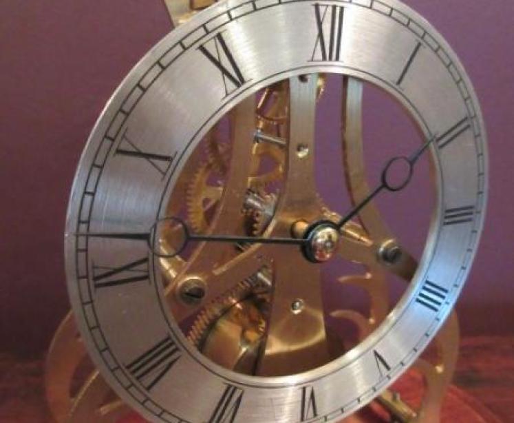 Small Skeletonised Mantel Clock with Glass Dome - Image 5