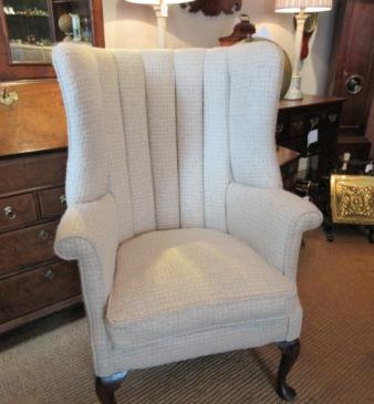 Superb Mid Victorian Barrel Back Wing Armchair