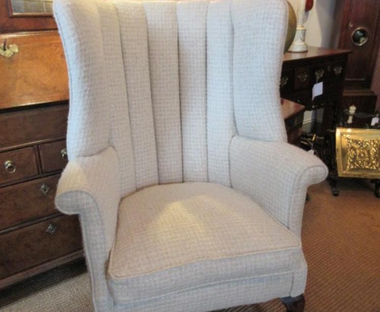 Superb Mid Victorian Barrel Back Wing Armchair - Image 1