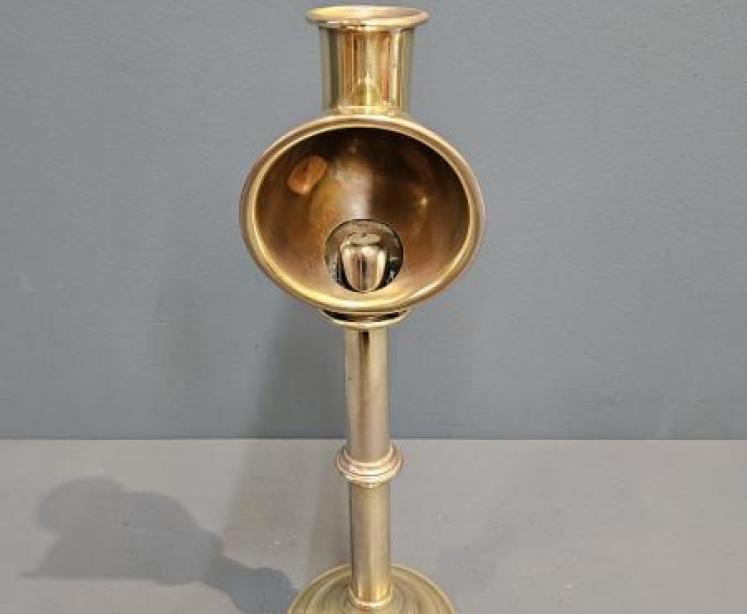Victorian Brass Student Candle Lamp - Image 6