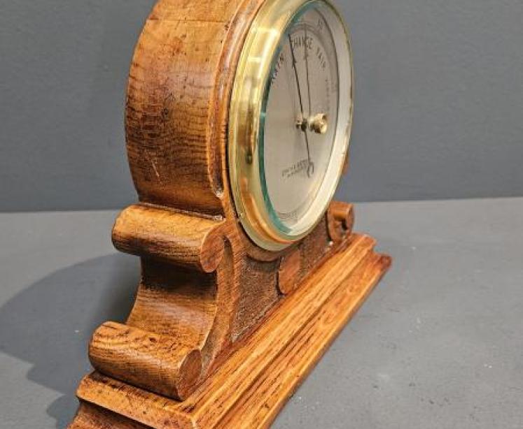 Victorian Oak Desktop Barometer by Lynch and Bateman - Image 3
