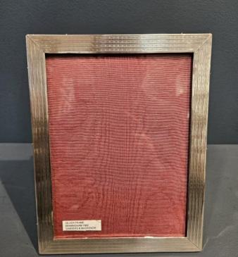 Engine Turned Silver Photo Frame