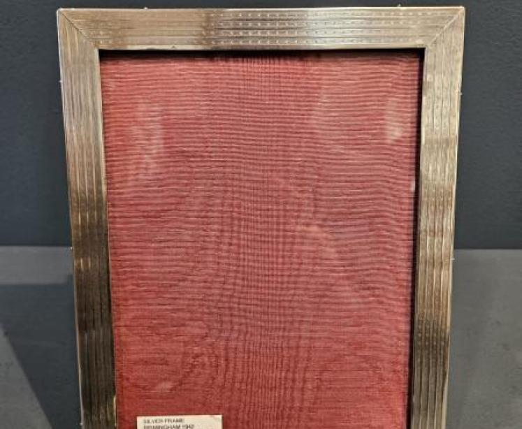 Engine Turned Silver Photo Frame - Image 1