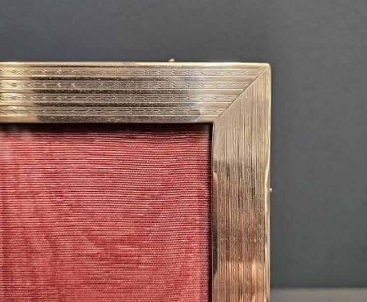 Engine Turned Silver Photo Frame - Image 2