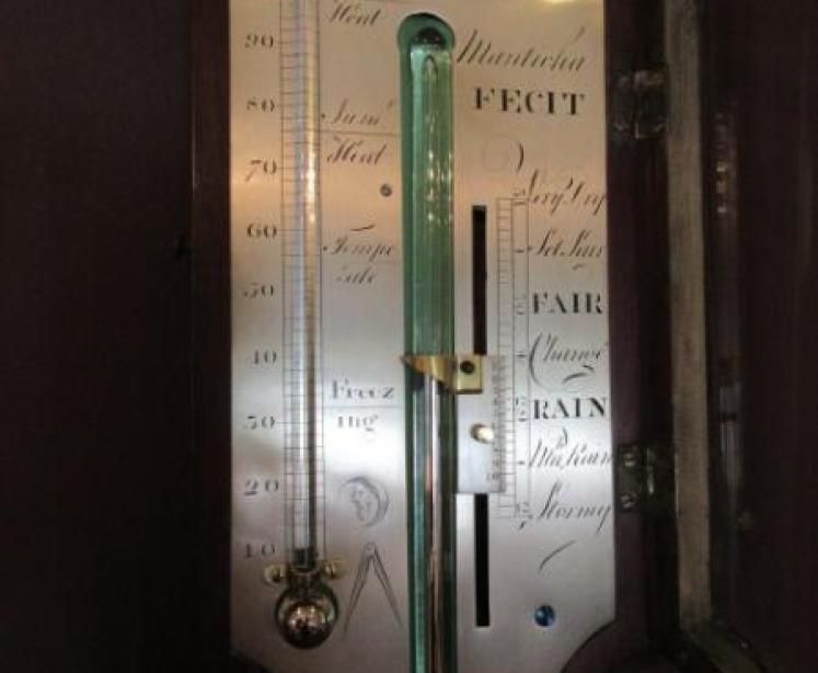 Fine George III Period Sheraton Inlaid Stick Barometer - Image 3