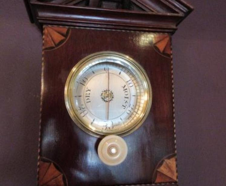 Fine George III Period Sheraton Inlaid Stick Barometer - Image 4