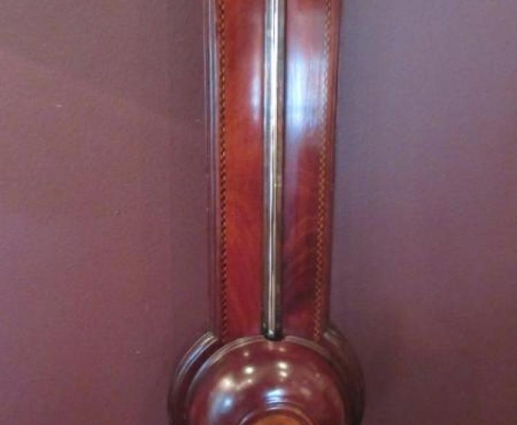 Fine George III Period Sheraton Inlaid Stick Barometer - Image 5