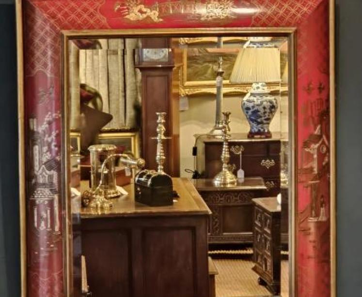 Edwardian Chinoiserie Framed Mirror  - Image 3