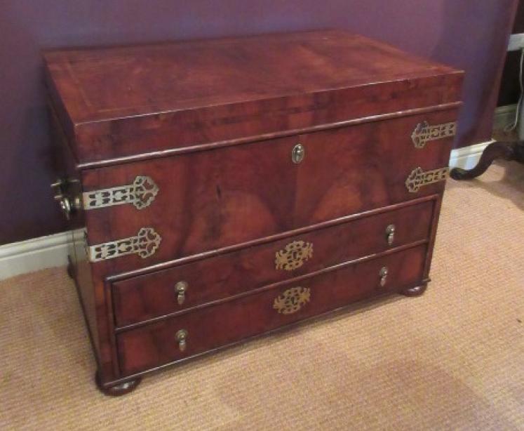 Stunning William & Mary Period Figured Walnut Silver Chest - Image 1